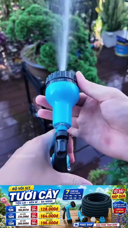 Xoay đầu phun đổi 7 chế độ